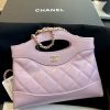 CHANEL 24S 31bag nano 油蜡羊皮 AP3656紫色