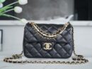 Chanel 𝟐𝟒𝐩 珍珠链 方胖子大号 黑色 AS4384