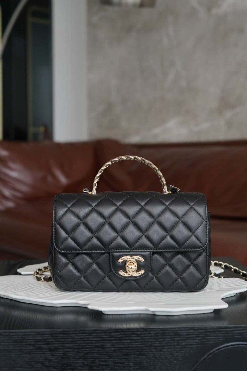 CHANEL 𝟮𝟰𝗔新款CF Mini 麦穗手柄款🌾AS4924