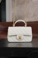 CHANEL 21S手柄款CF Mini 白金🤍AS2431