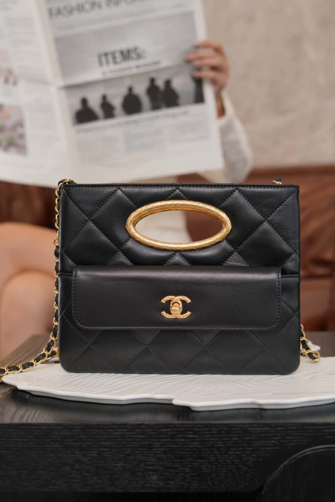 CHANEL 24B 高级手工坊 晚宴包 黑色 AS5038 B17663 94305 - 奢华触手可及,全球奢侈品复刻中心!