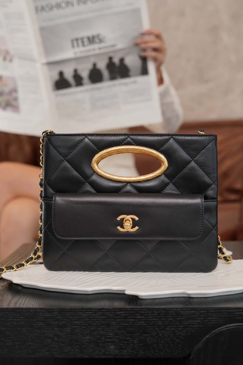 CHANEL 24B 高级手工坊 晚宴包 黑色 AS5038 B17663 94305
