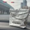 𝐂𝐇𝐀𝐍𝐄𝐋 23S 22Mini bag 白银 正品皮 AS3980
