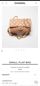 CHANEL 22K 新款调节扣口盖包 AS3393 B09209 NK288