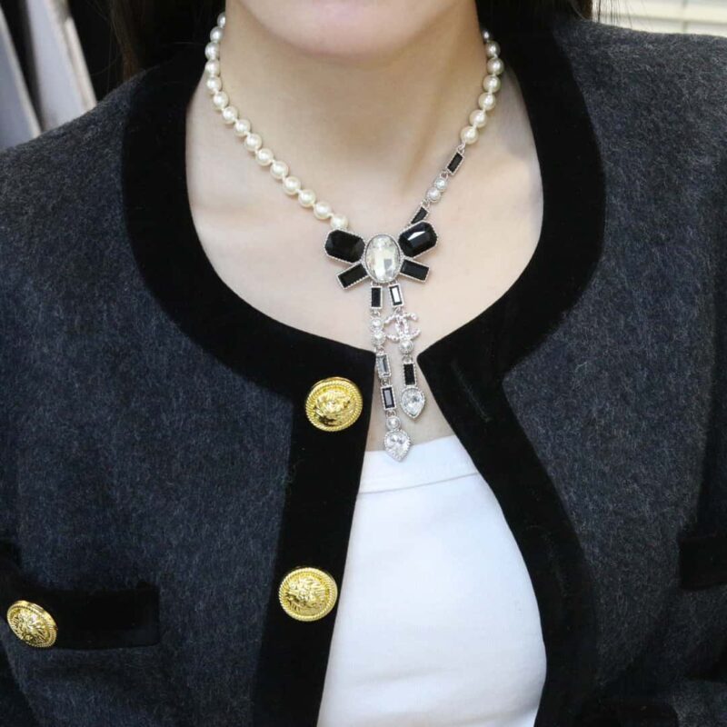 ☀️☑️ 香奈儿珍珠蝴蝶结项链 - Image 5