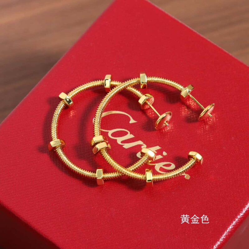 ☀卡地亚Cartier ECROU DE CARTIER 螺丝耳钉耳环 - Image 14