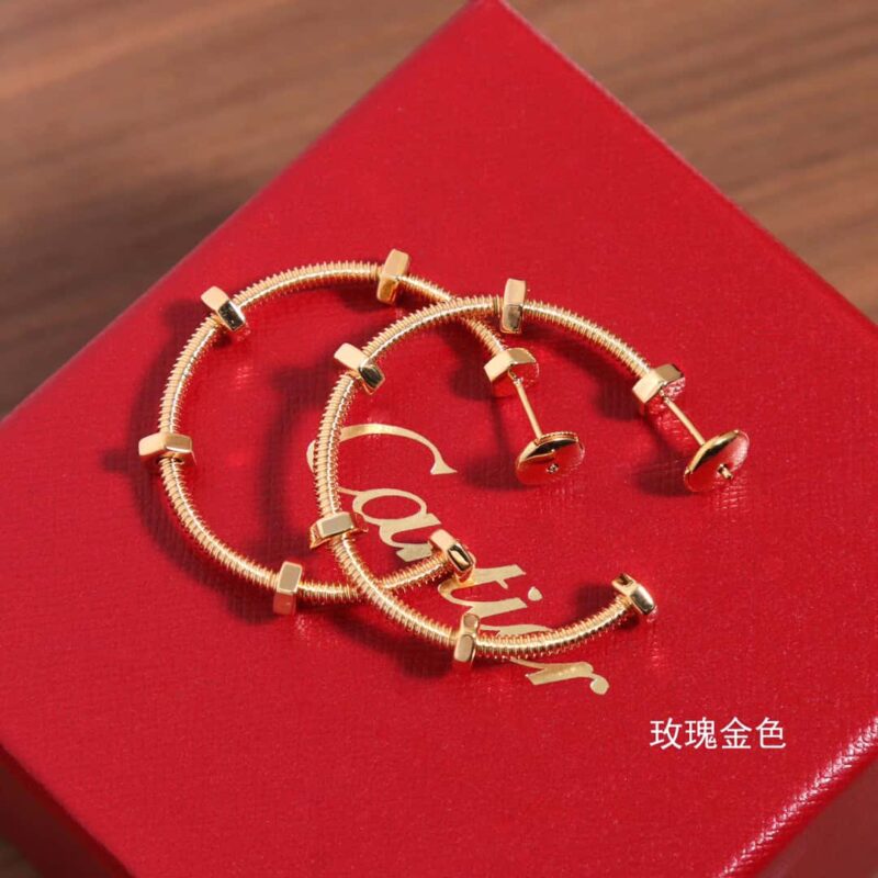 ☀卡地亚Cartier ECROU DE CARTIER 螺丝耳钉耳环 - Image 15