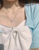 ☑️TIFFANY&Co.蒂芙尼满钻桃心爱心项链