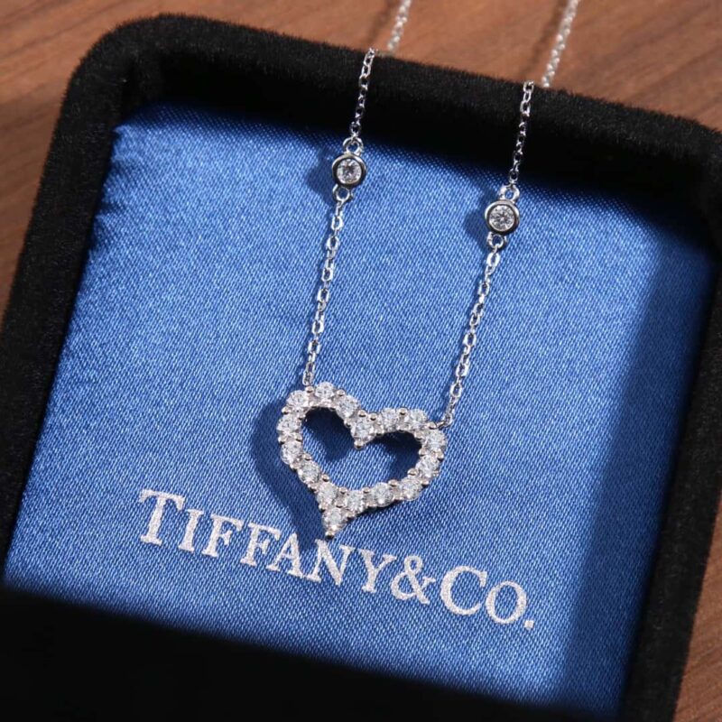 ☑️TIFFANY&Co.蒂芙尼满钻桃心爱心项链 - Image 9