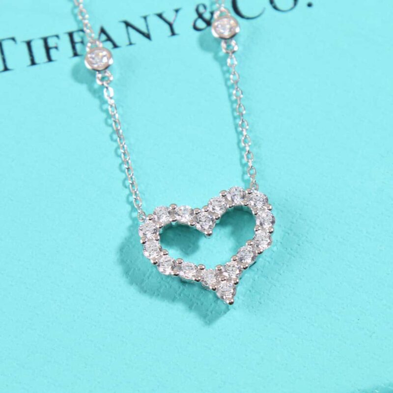 ☑️TIFFANY&Co.蒂芙尼满钻桃心爱心项链 - Image 12
