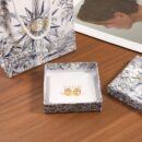 ☑️DIOR迪奥金色圆形CD耳钉耳环