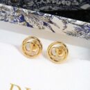 ☑️DIOR迪奥金色圆形CD耳钉耳环