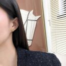 ☑️DIOR迪奥金色圆形CD耳钉耳环