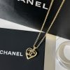 CHANEL香奈儿 镂空桃心项链 耳钉耳环
