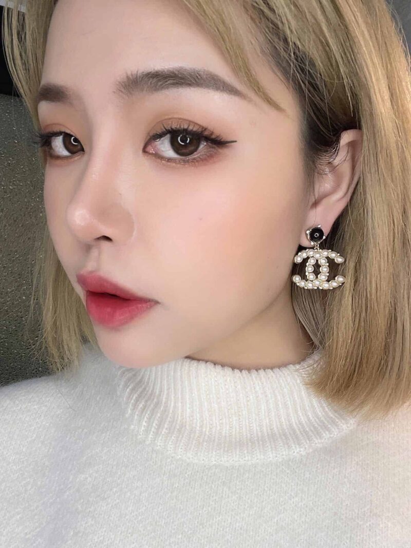 CHANEL香奈儿双c珍珠耳钉耳环 - Image 3
