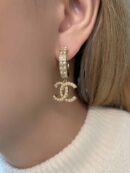 CHANEL香奈儿双c珍珠耳钉耳环