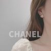 CHANEL香奈儿双c菱格桃心耳钉耳环