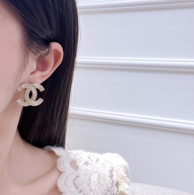 ☀️☑️ 香奈儿c1双c方钻耳钉耳环 ☀️ - Image 6