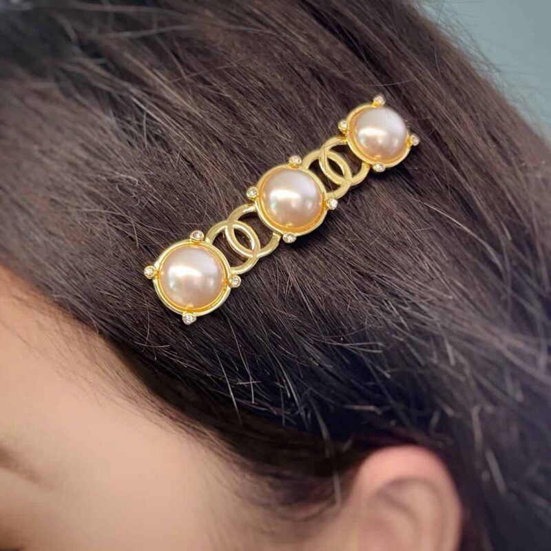 CHANEL香奈儿双c珍珠发夹发卡 - Image 3