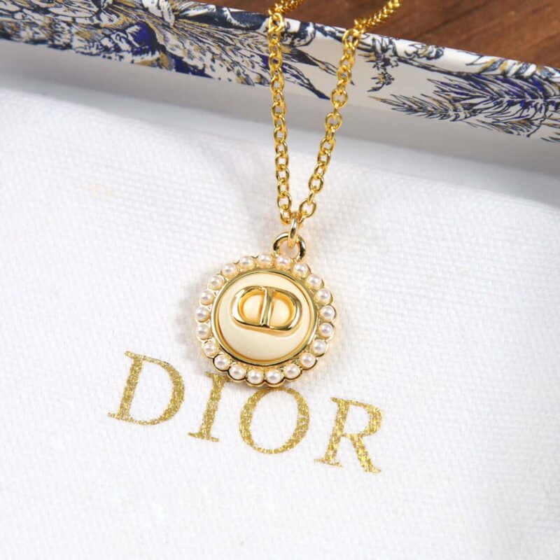 ☑️DIOR迪奥白色CD项链 - Image 7