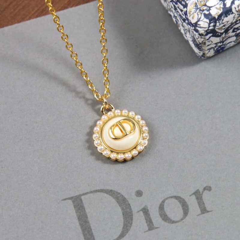 ☑️DIOR迪奥白色CD项链 - Image 8