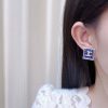 ☀️☑️ 香奈儿c1双c牛仔方形耳钉耳环 ☀️