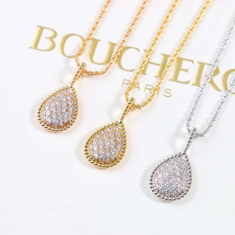 ☀ BOUCHERON/宝诗龙SERPENT BOHEME系列满钻水滴💧项链