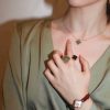 ☀️Van Cleef &Arpels 梵克雅宝彼得石银曜石项链 ☀