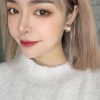 CHANEL香奈儿双c珍珠山茶花耳钉耳环