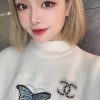 CHANEL香奈儿双c黑皮绳胸针