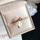 BVLGARI宝格丽白贝母 孔雀石冰激凌戒指