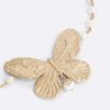 ☑️DIOR迪奥金色蝴蝶珍珠CD项链