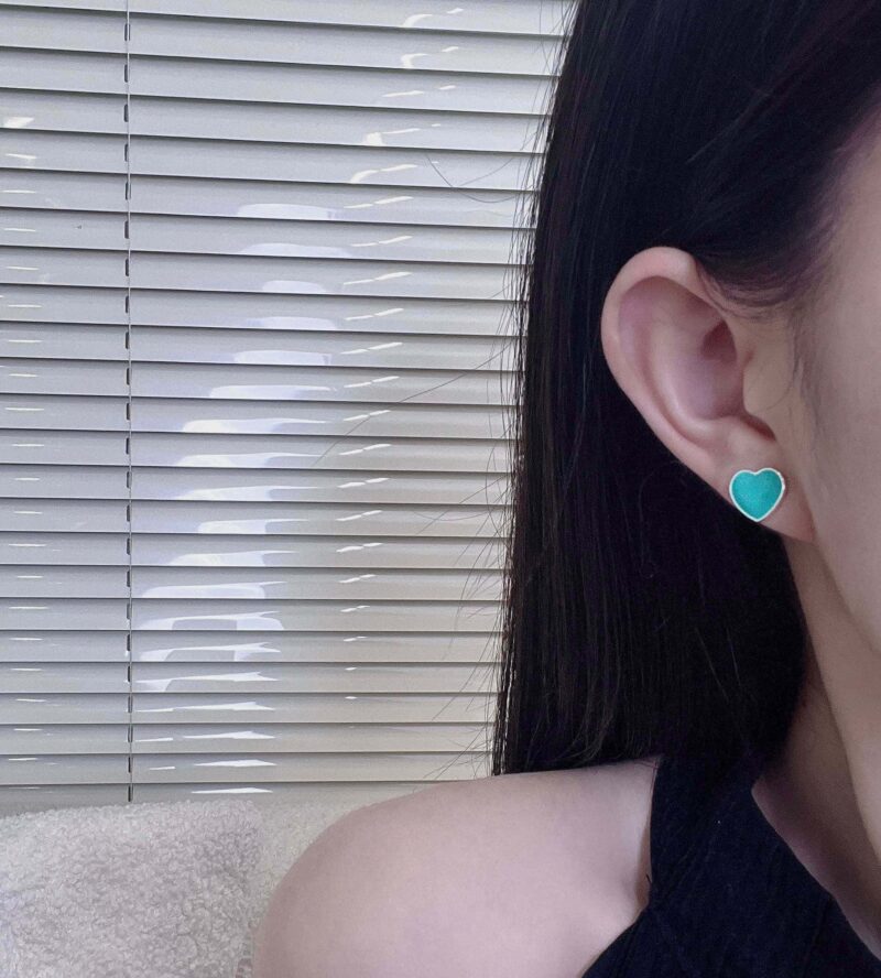 ☀Tiffany&Co.蒂芙尼LOVE系列红色蓝色爱心桃心耳钉 ☀ - Image 5