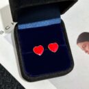 ☀Tiffany&Co.蒂芙尼LOVE系列红色蓝色爱心桃心耳钉 ☀
