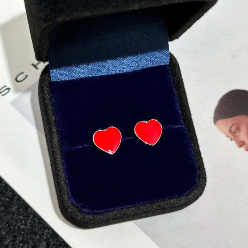 ☀Tiffany&Co.蒂芙尼LOVE系列红色蓝色爱心桃心耳钉 ☀ - Image 6