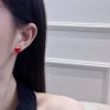 ☀Tiffany&Co.蒂芙尼LOVE系列红色蓝色爱心桃心耳钉 ☀