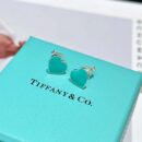 ☀Tiffany&Co.蒂芙尼LOVE系列红色蓝色爱心桃心耳钉 ☀