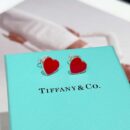 ☀Tiffany&Co.蒂芙尼LOVE系列红色蓝色爱心桃心耳钉 ☀