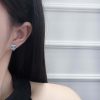 ☀Tiffany&Co.蒂芙尼LOVE系列银色光面爱心桃心耳钉 ☀
