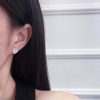 ☀Tiffany&Co.蒂芙尼LOVE系列银色光面爱心桃心耳钉 ☀