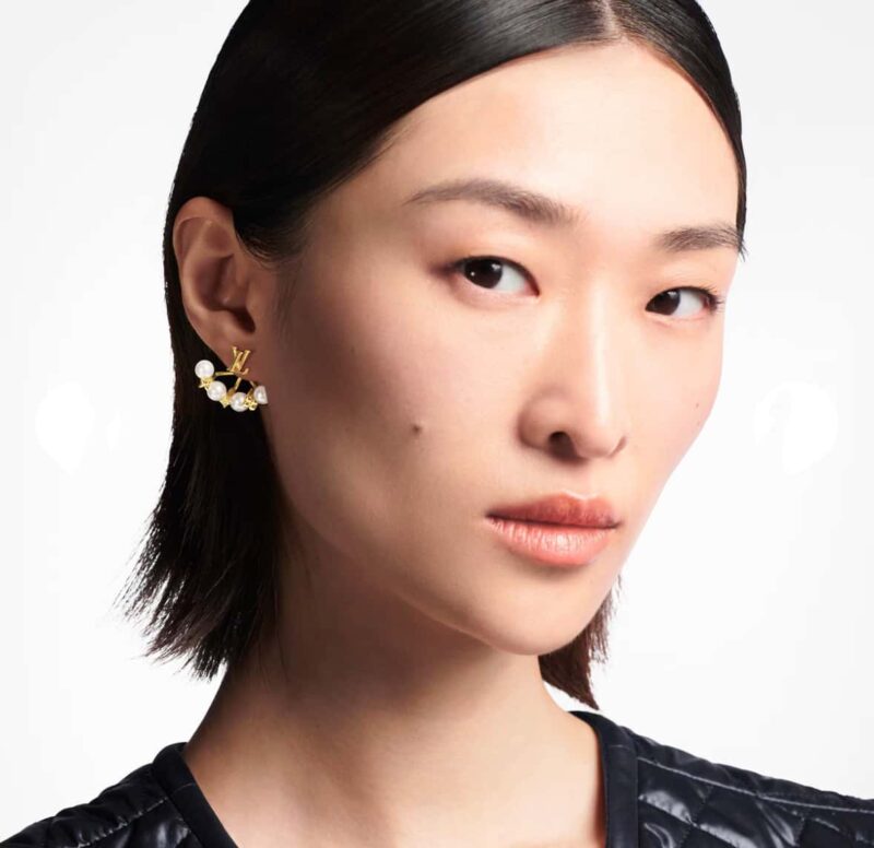 M01258 ☀Louis Vuitton 路易威登MINIGRAM PEARLS 耳钉耳环 ☀ - Image 3