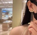 M01258 ☀Louis Vuitton 路易威登MINIGRAM PEARLS 耳钉耳环 ☀