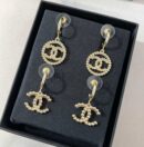 CHANEL香奈儿双c金珠耳钉耳环