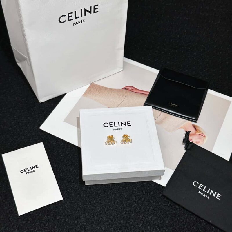 ☀️原单货 ☀️☑️ Celine瑟琳简约风凯旋门珍珠耳钉耳环 ☀️ - Image 3