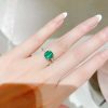 ☑️TIFFANY&Co.蒂芙尼方形绿钻戒指