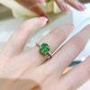 ☑️TIFFANY&Co.蒂芙尼方形绿钻戒指