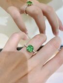 ☑️TIFFANY&Co.蒂芙尼方形绿钻戒指