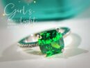 ☑️TIFFANY&Co.蒂芙尼方形绿钻戒指