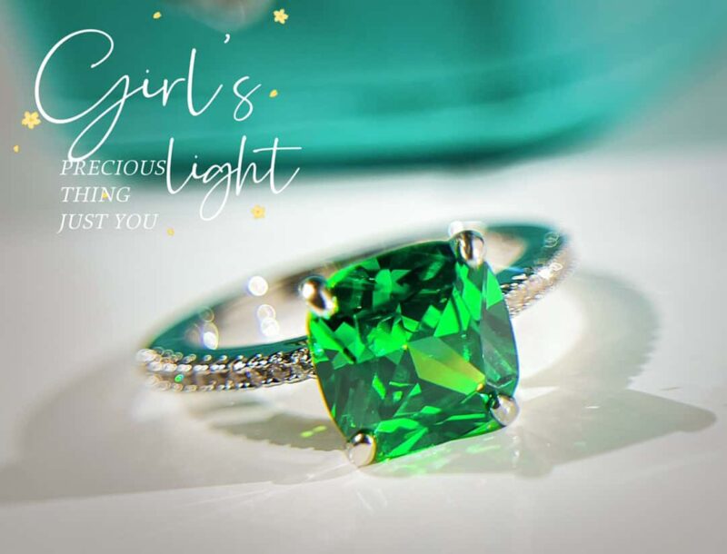 ☑️TIFFANY&Co.蒂芙尼方形绿钻戒指 - Image 14