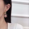☀️☑️ 香奈儿双c方形滴油半圆耳环耳钉 ☀️